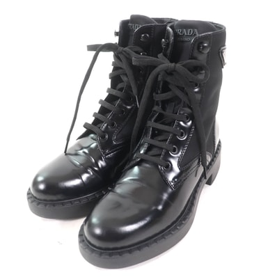 美品 プラダ
ショートブーツ ブラック レディース 37 1T782M