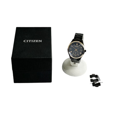 ◆◆CITIZEN シチズン 腕時計 エコ・ドライブ ブラック ネイビー 箱・コマ付 BV1124-90L