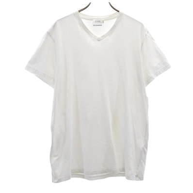 JIL SANDER ジルサンダー ギリシャ製 半袖 Vネック Tシャツ XL ホワイト 無地
