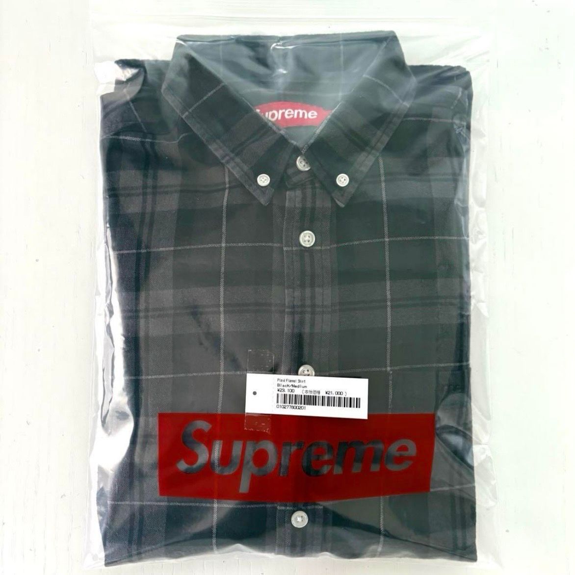 Supreme Plaid Flannel Shirt "Black" (24FW)
