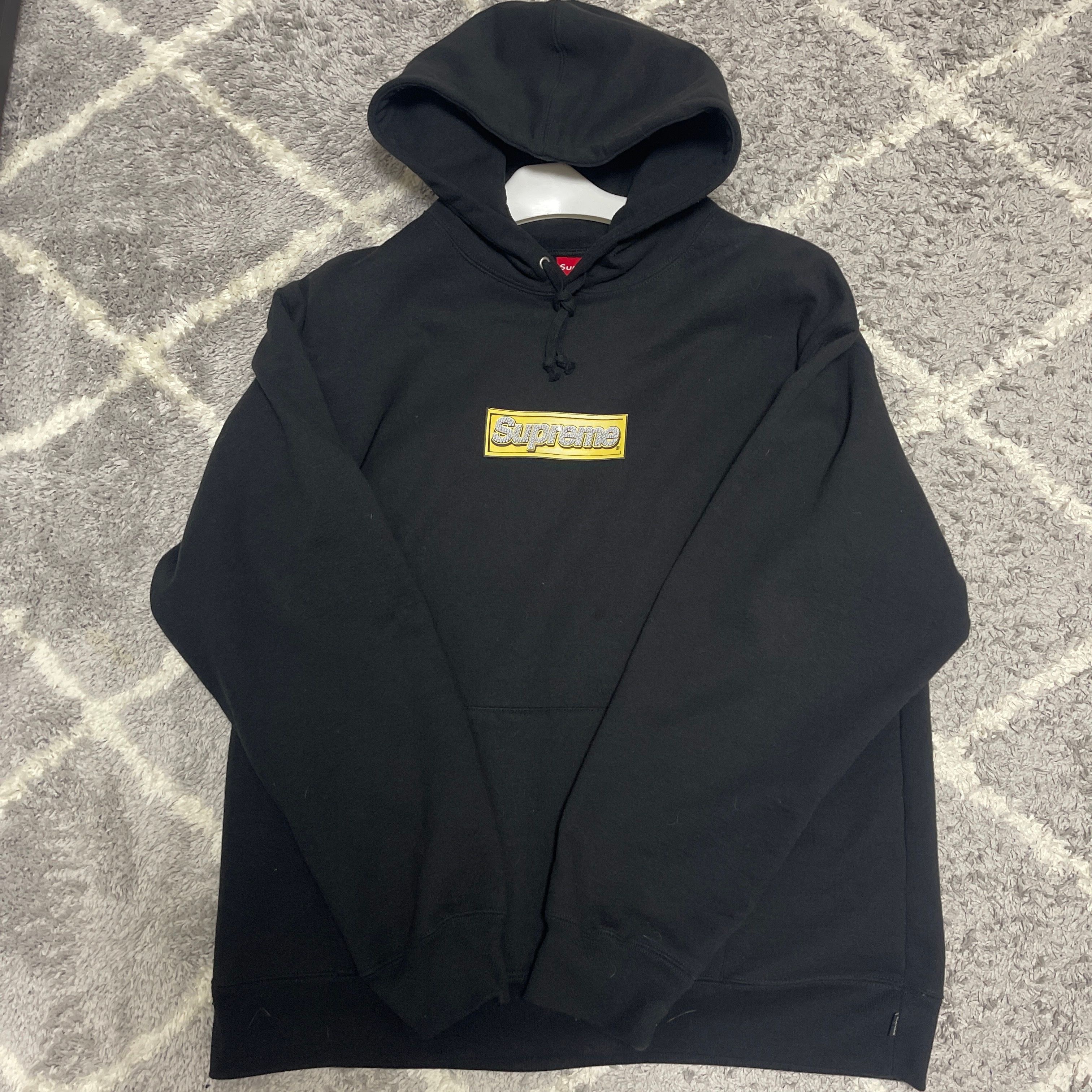 Supreme Bling Box Logo Hooded Sweatshirt "Black"