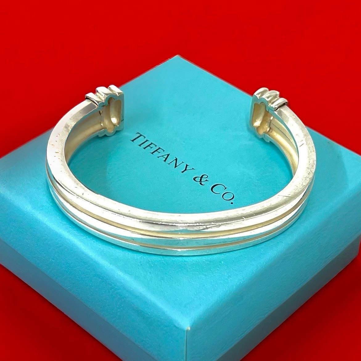 TIFFANY&Co. ティファニー グルーブド カフ バングル シルバー925 バングル シルバー
39851