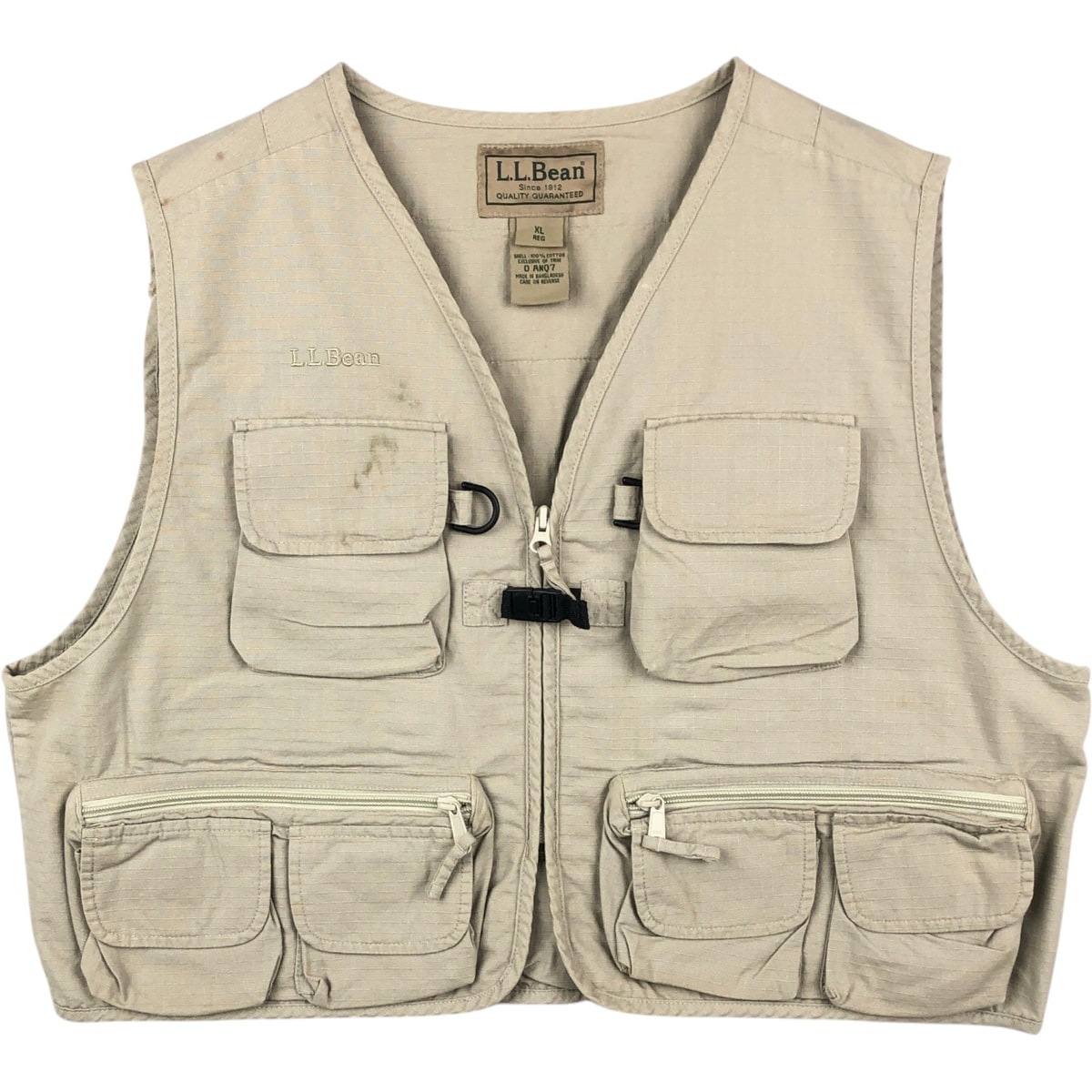 古着 90年代 エルエルビーン L.L.Bean リップストップ サファリベスト メンズXL相当 ヴィンテージ/eaa663207