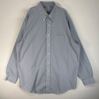 古着 ブルックスブラザーズ Brooks Brothers 長袖シャツ チェック MADISON ボタンダウン L ブルー系 マルチカラー メンズ