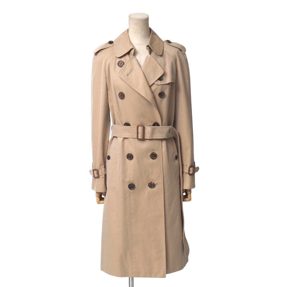 ■美品■BURBERRY バーバリー トレンチコート サイズ36 ベルテッド 裏地 ： チェック ダブル ロングコート ブランド古着【中古】20251117/RA6695