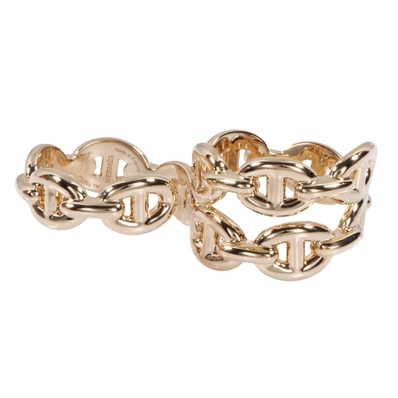 HERMES エルメス シェーヌダンクル アンシェネ ダブル H221611B 00054 リング・指輪 14号 ピンク ゴールド【中古】