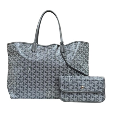 ゴヤール サンルイPM トートバッグ PVCコーティングキャンバス グレー ユニセックス GOYARD 中古