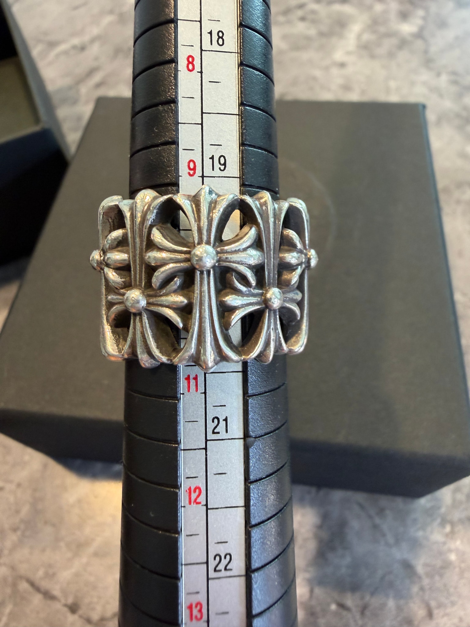 Chrome Hearts Cemetery Cross RIng "Silver"