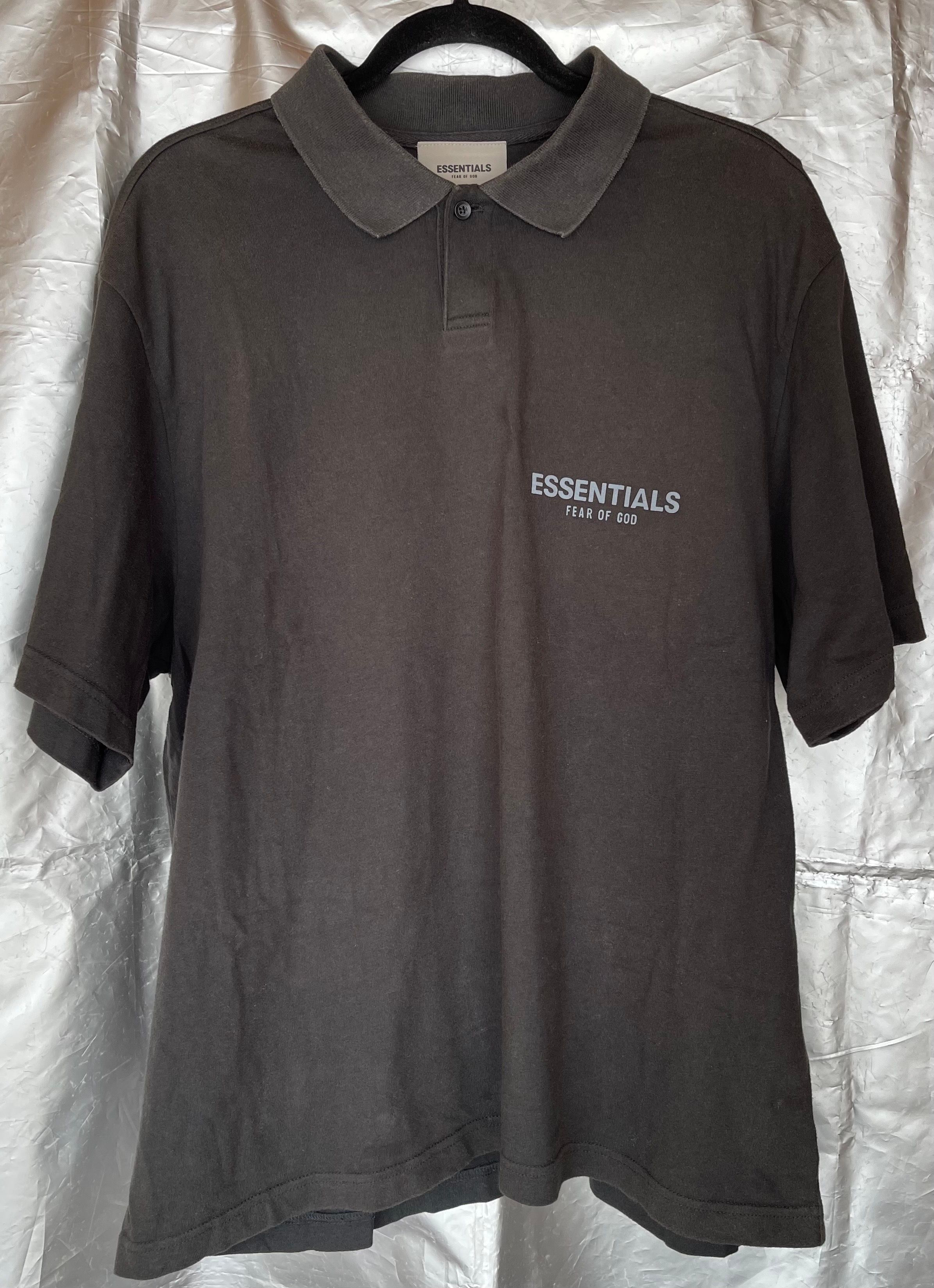 FEAR OF GOD ESSENTIALS Short Sleeve Boxy Polo "Black"