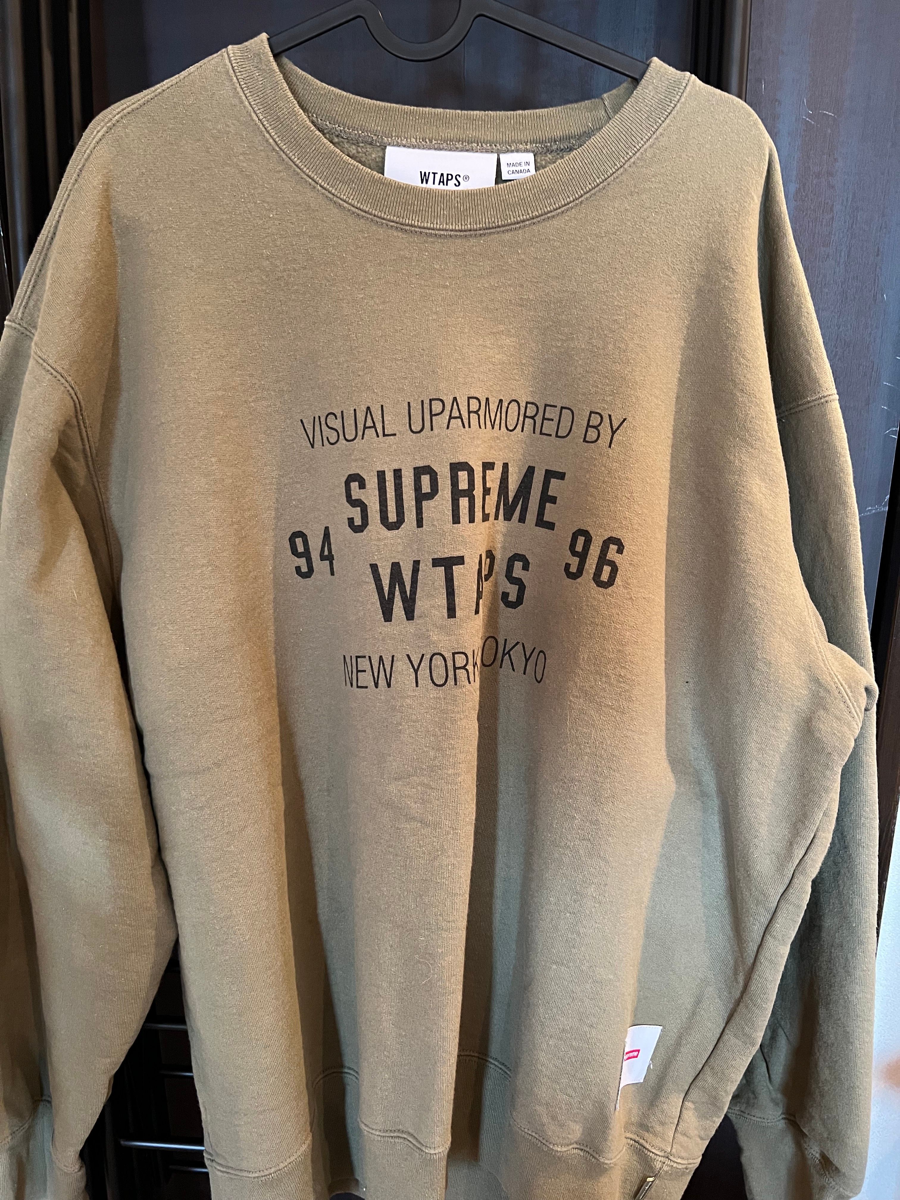 Supreme / WTAPS Crewneck "Light Olive"