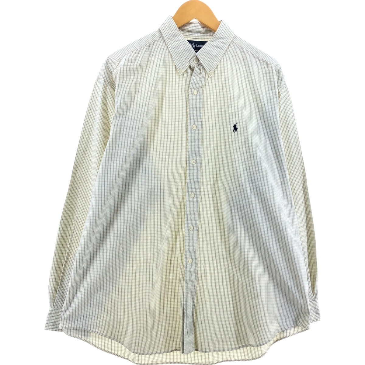 古着 ラルフローレン Ralph Lauren BLAKE 長袖 ボタンダウンチェックシャツ メンズXL相当/eaa546837