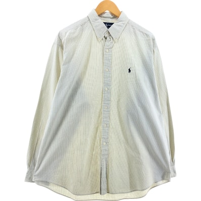 古着 ラルフローレン Ralph Lauren BLAKE 長袖 ボタンダウンチェックシャツ メンズXL相当/eaa546837