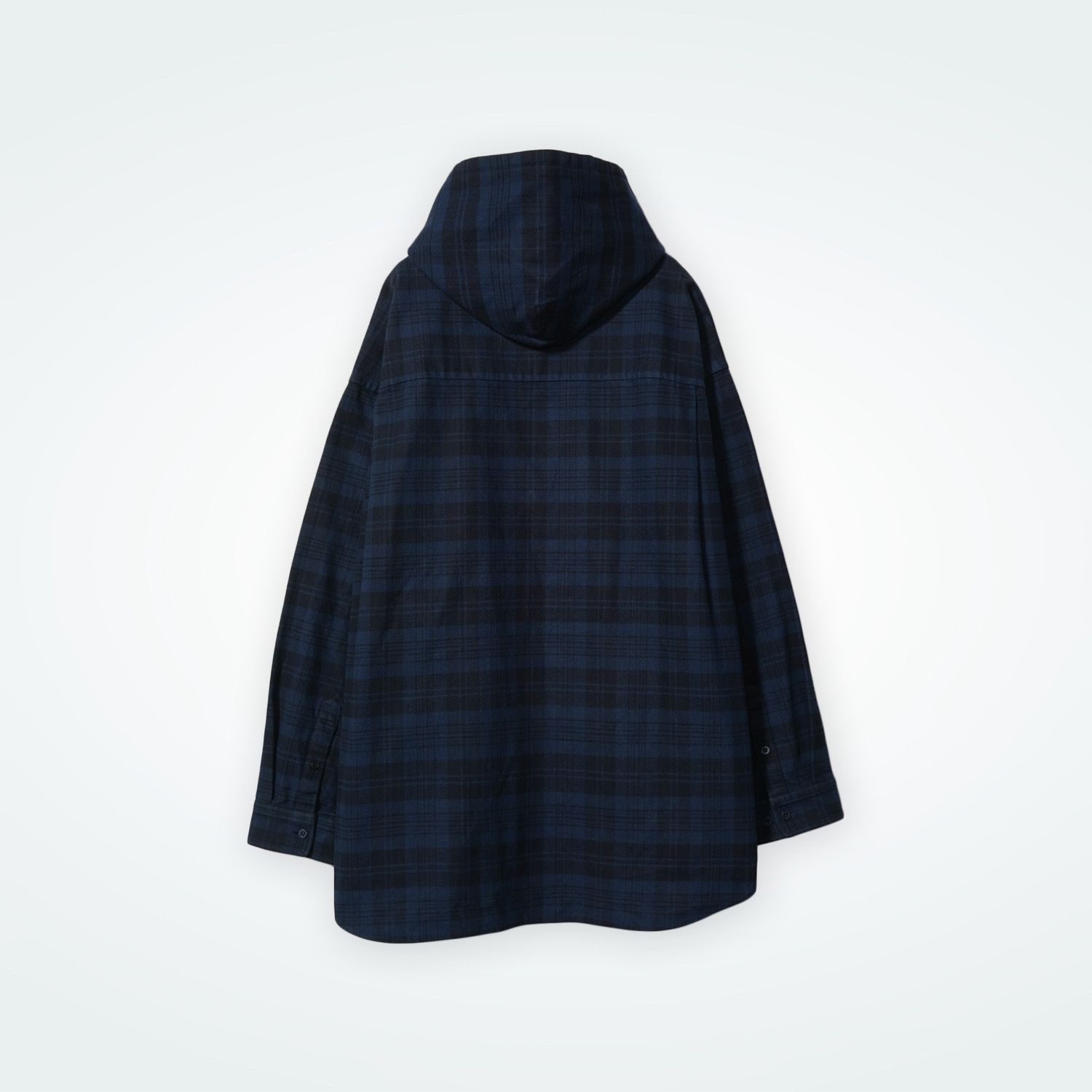 BALENCIAGA 22AW Flannel Hooded Shirt