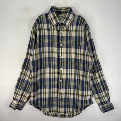 古着 ブルックスブラザーズ Brooks Brothers 長袖シャツ ボタンダウン S ネイビー系 チェック メンズ