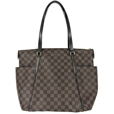 LOUIS VUITTON ルイヴィトン トートバッグ 肩掛け ダミエ トータリーMM ハンドバッグ 鞄 かばん N41281 ダミエキャンバス ブラウン 茶 ゴールド金具 レディース 美品【中古品】