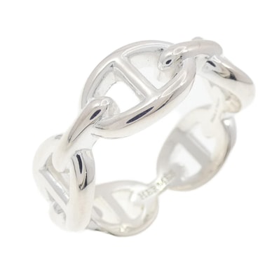 Hermes Chaine D'ancre Enchainee Ring PM "Silver"