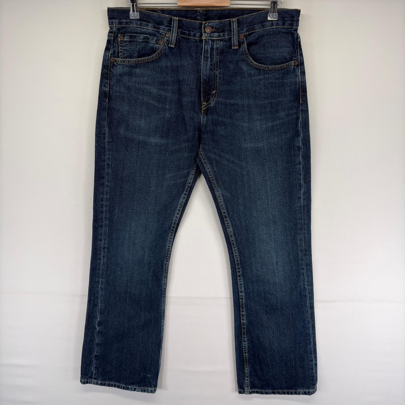 古着 リーバイス Levi's デニム パンツ 527 ブーツカット ジッパーフライ フレア ジーンズ ジーパン W34 L30  ブルー系 メンズ