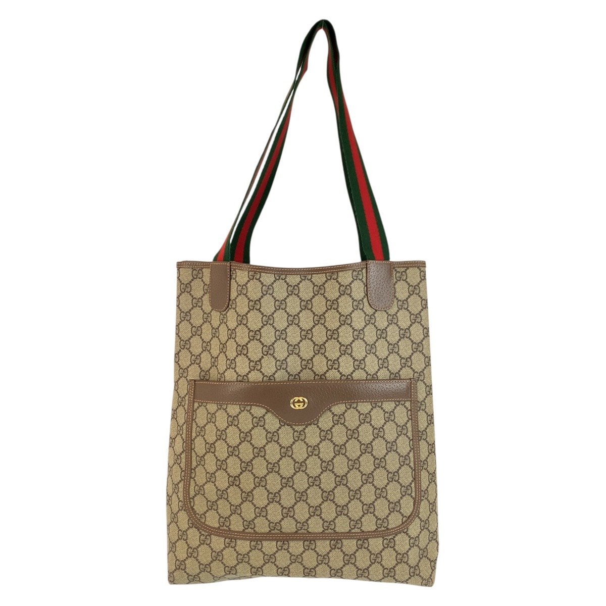 美品 GUCCI グッチ シェリーライン ベージュ ゴールド金具 GGスプリームキャンバス トートバッグ ショルダーバッグ 602286 【中古】