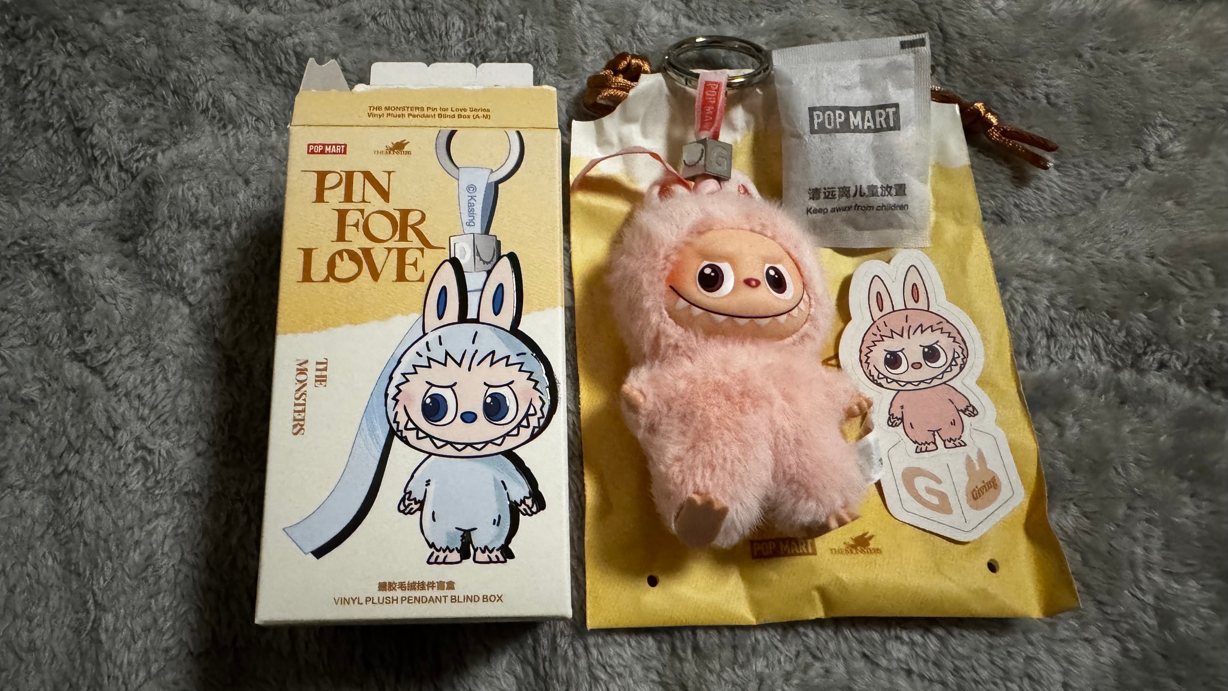 POP MART THE MONSTERS (LABUBU) Pin for Love Series-Vinyl Plush Pendant (A-M) G