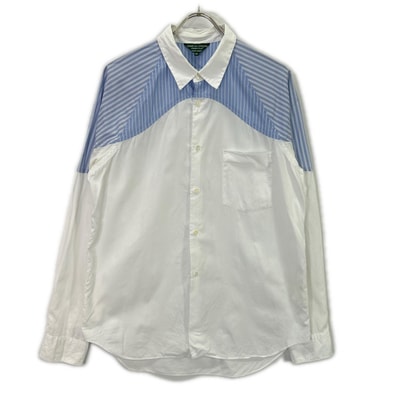 コムデギャルソンオムプリュス PC-B204 AD2008 白 ストライプ シャツ M