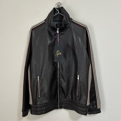 NEEDLES x NUBIAN Track Jacket - Synthetic Leather (Exclusive) "Dark Brown"