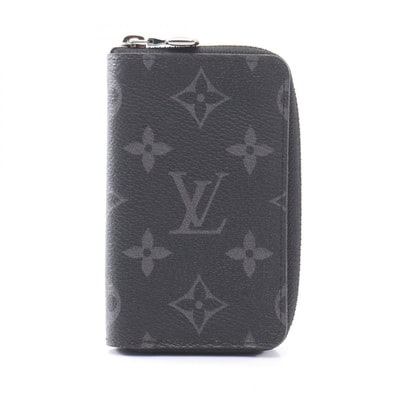 ルイ・ヴィトン LOUIS VUITTON ジッピー コインパース ヴェルティカル モノグラムエクリプス コインケース 財布 PVC メンズ ブラック系 M81662 【中古】