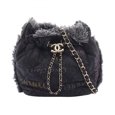 シャネル CHANEL マトラッセ スモール バケットバッグ ショルダーバッグ バッグ デニム レディース ブラック系 / マルチカラー AS3091 【中古】