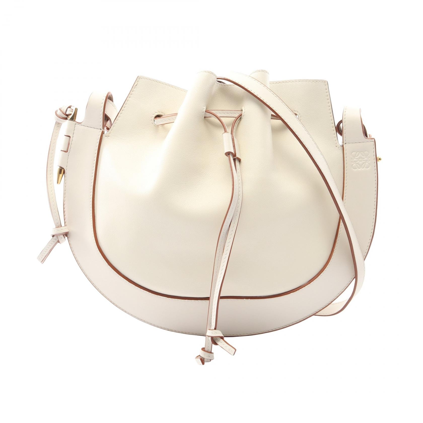 ロエベ LOEWE ホースシューバッグ ショルダーバッグ バッグ レザー レディース ホワイト系 【中古】