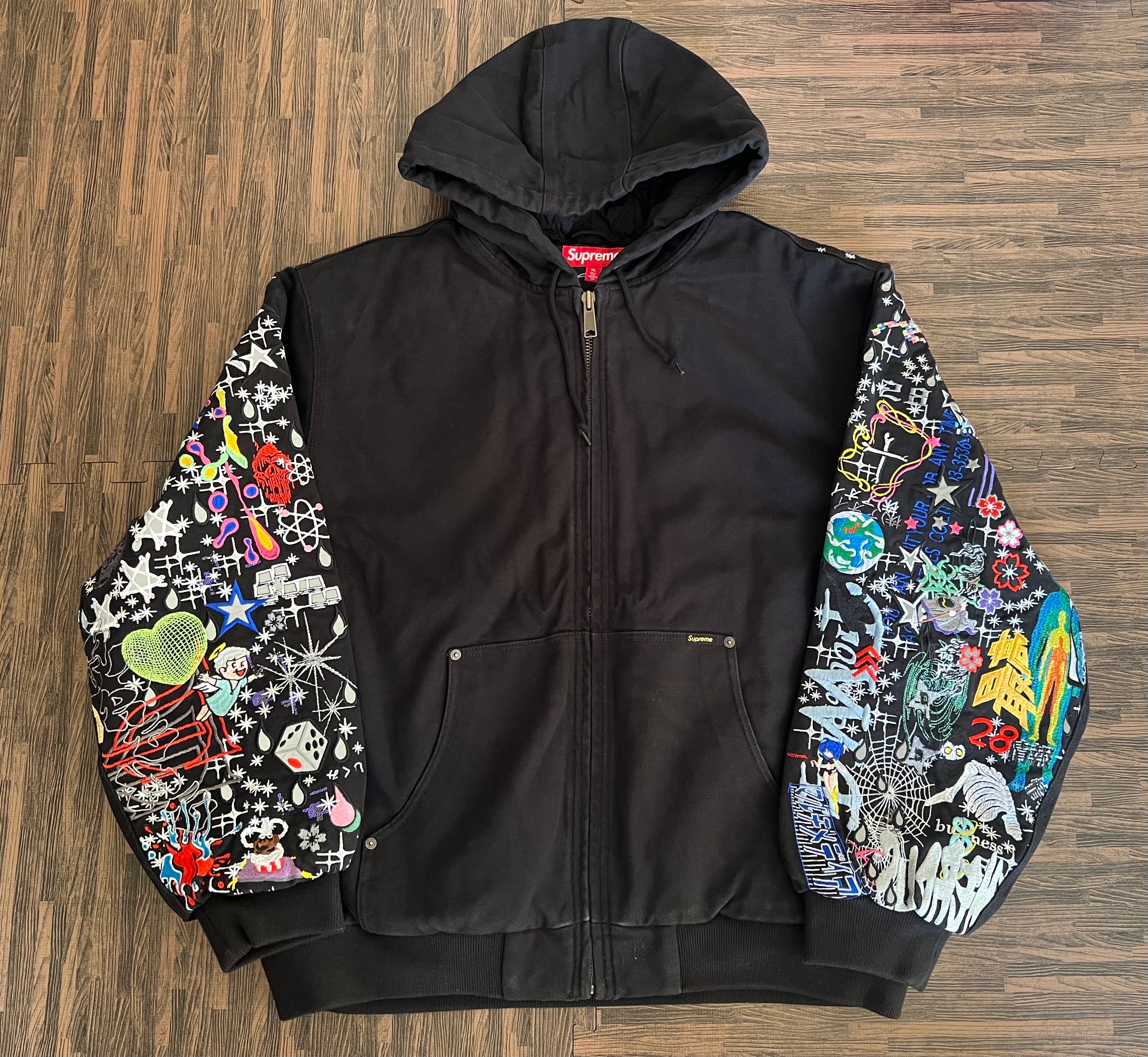 Supreme AOI Embroidered Hooded Work Jacket 