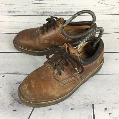 80s-90s?/Vintage/希少イングランド製★Dr.Martens★ローカットブーツ【24.5/茶】バウシングソール/ドクターマーチン◆E-208