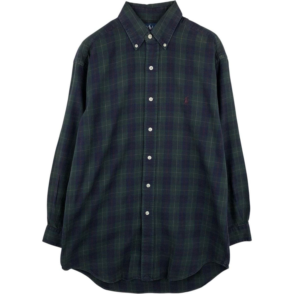 古着 ラルフローレン Ralph Lauren BLAKE 長袖 ボタンダウンチェックシャツ メンズS相当/eaa676709