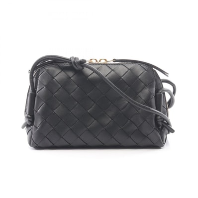 ボッテガヴェネタ BOTTEGA VENETA イントレチャート ショルダーバッグ バッグ レザー レディース ブラック系 794258VCPP18425 【新品】