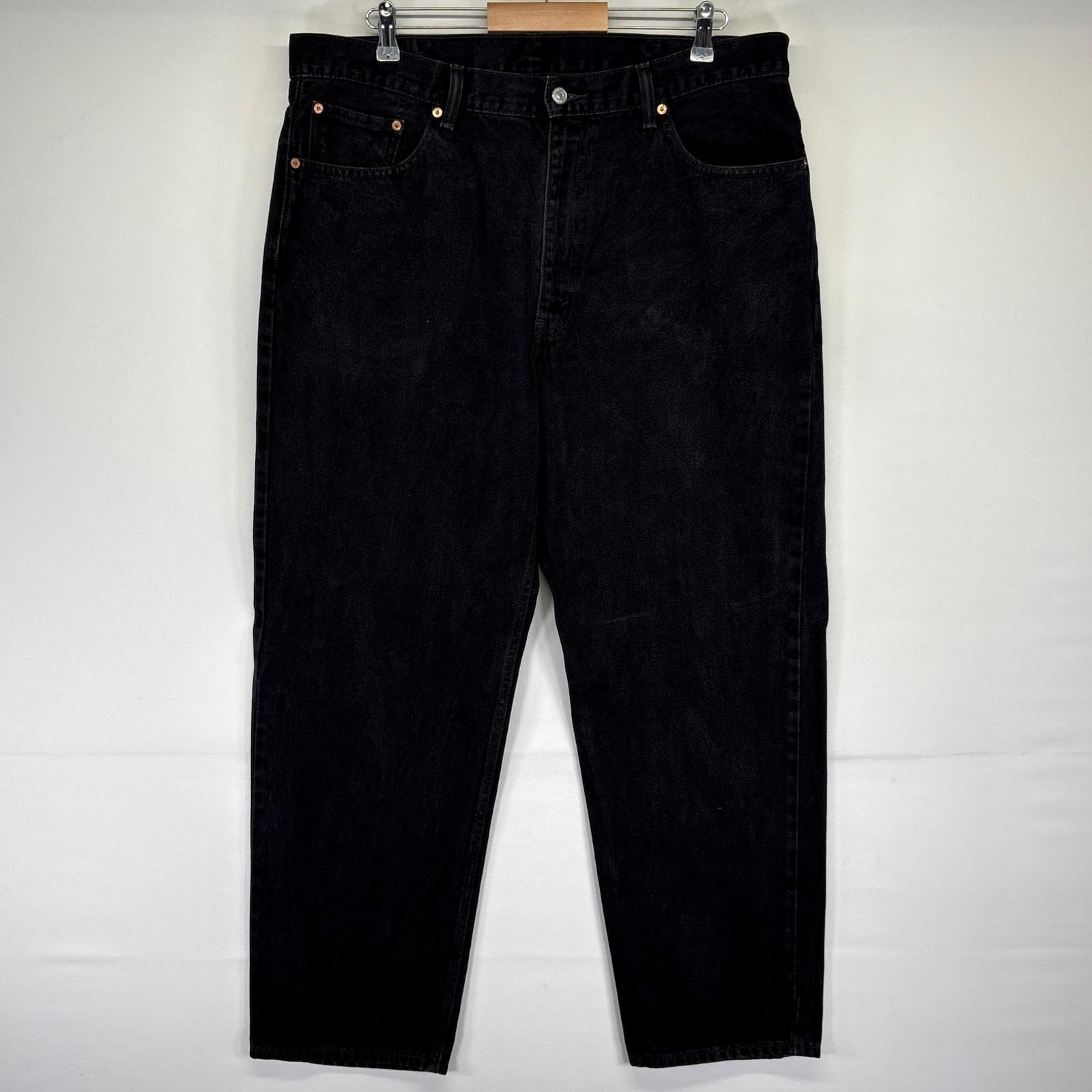 古着 リーバイス Levi's デニムパンツ 550 テーパード バギー ジーンズ ジーパン 長ズボン 大きいサイズ w40 L32  ブラック メンズ
