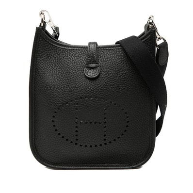 エルメス エブリンTPM 斜め掛け ショルダーバッグ ノワール ブラック トリヨンクレマンス レディース HERMES 【中古】