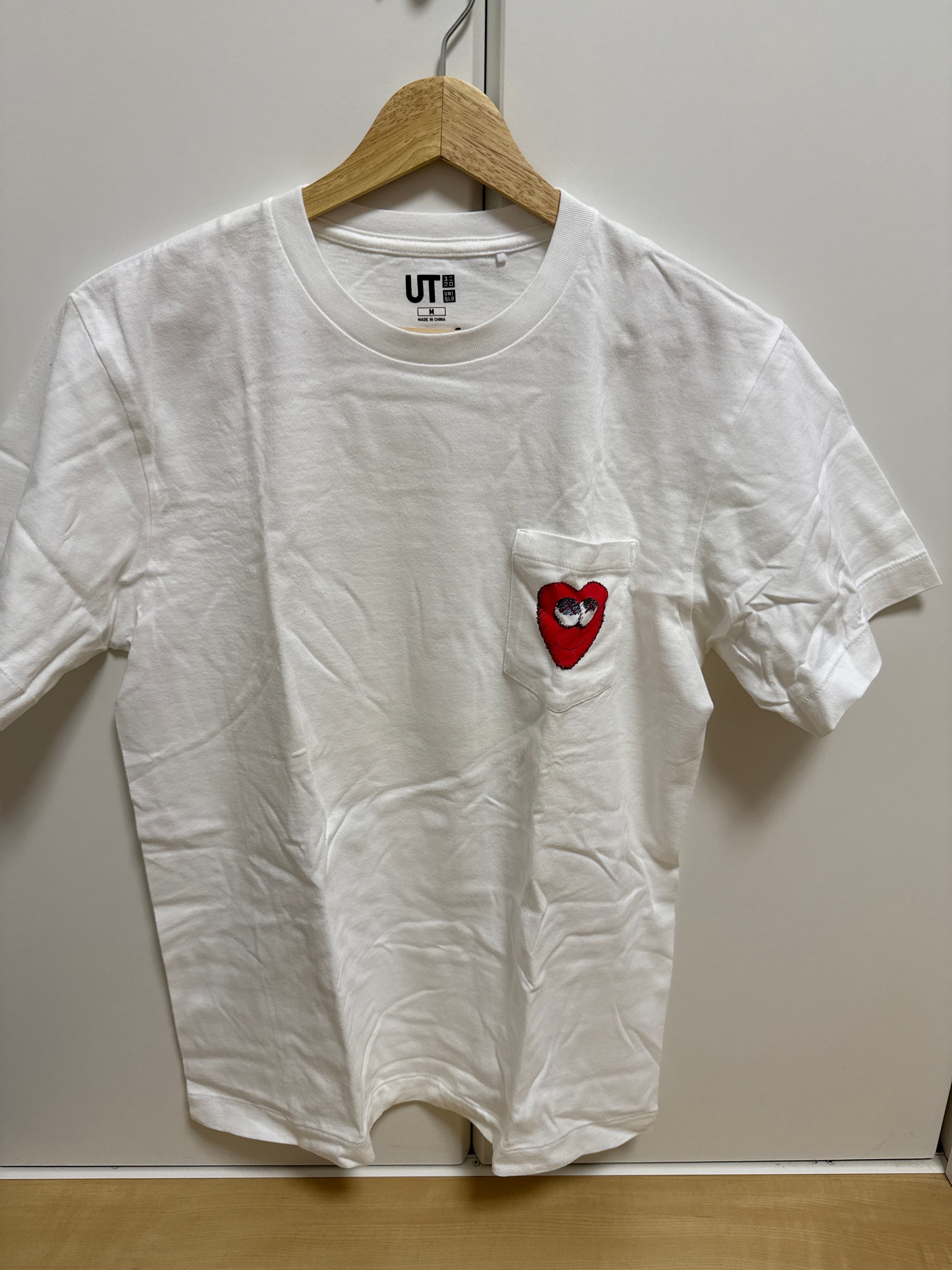 KAWS x Uniqlo Heart Pocket Tee "White"