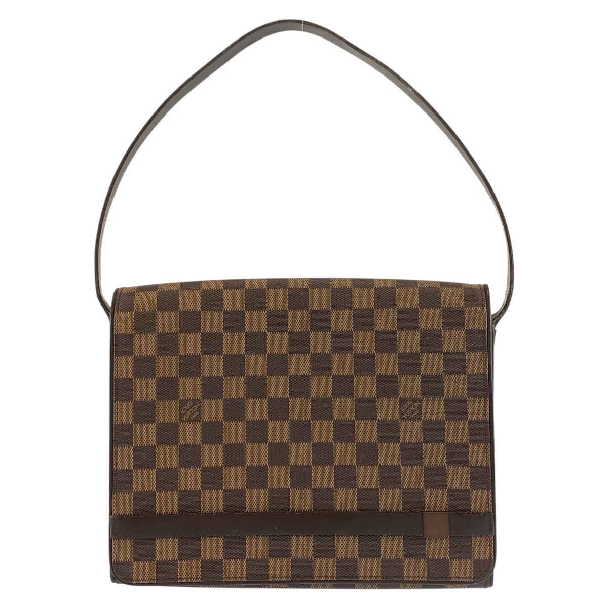 LOUIS VUITTON ルイヴィトン ダミエ トライベッカ カレ ブラウン PVC ショルダーバッグ 1-0294296 【中古】