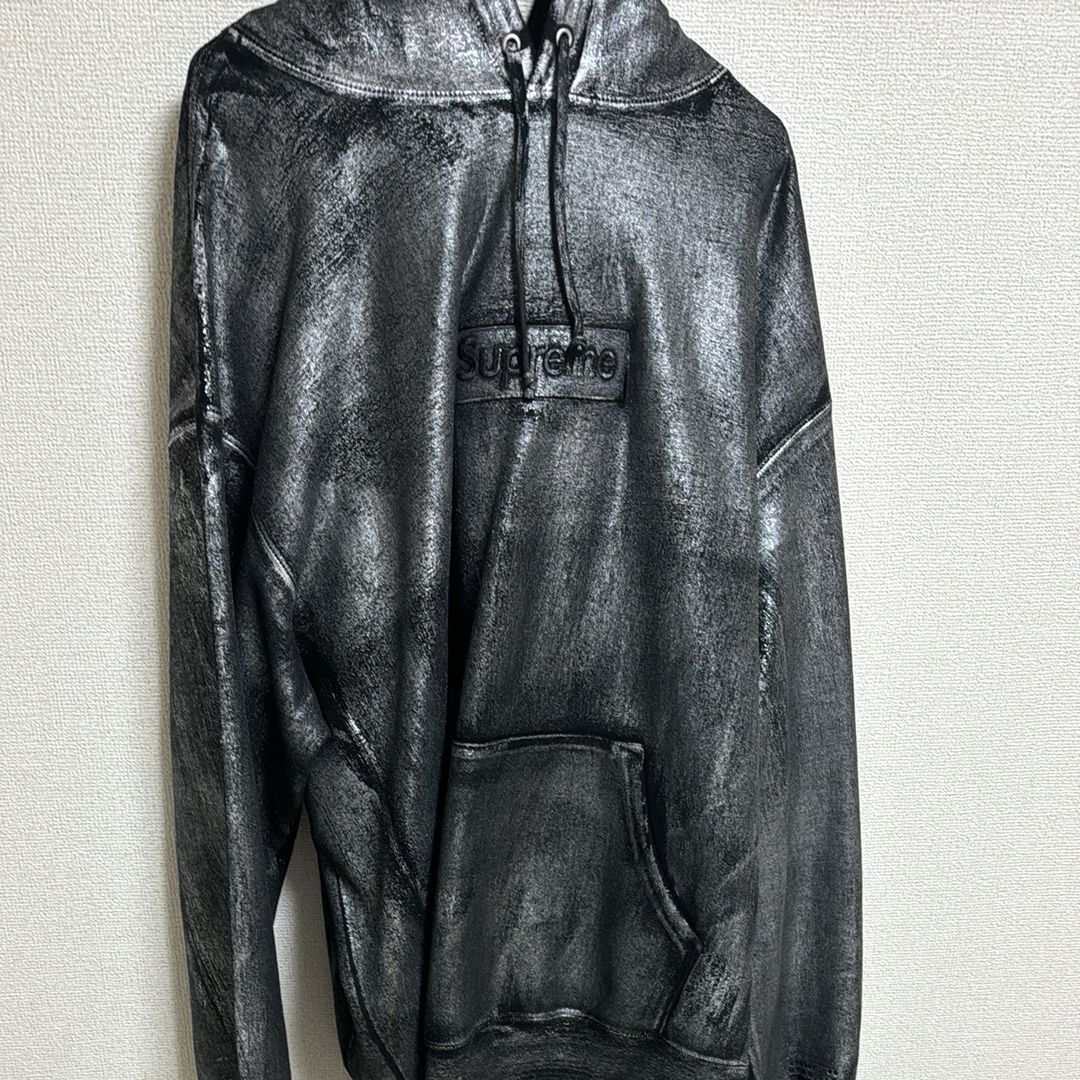 Supreme x MM6 Maison Margiela Foil Box Logo Hooded Sweatshirt "Black"