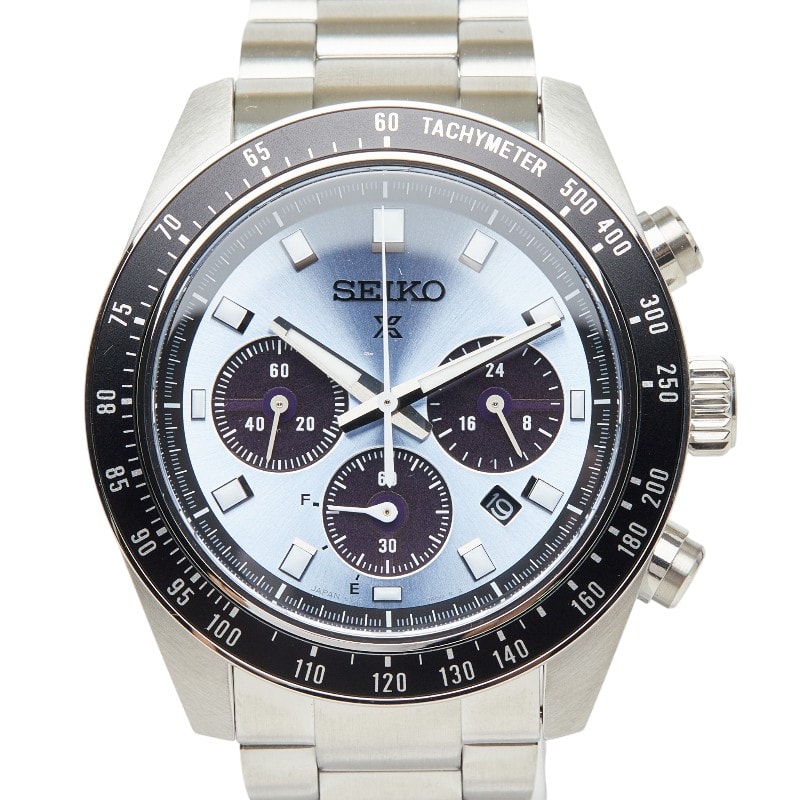 セイコー プロスペックス SPEEDTIMER 腕時計 SBDL109 ソーラー ブルー文字盤 ステンレススチール カーブサファイア メンズ SEIKO 【中古】