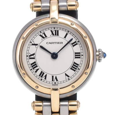 カルティエ CARTIER 84084244 パンテール ヴァンドームSM 3ロウ アイボリー クォーツ レディース 美品 腕時計 O#148684