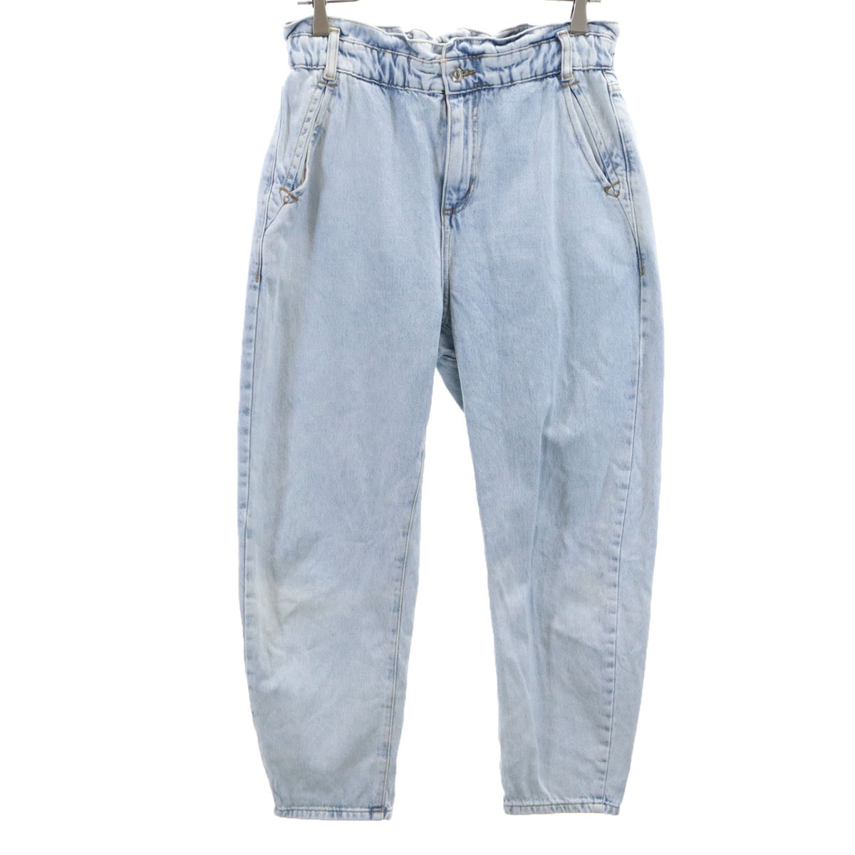 ZARA ザラ イージー テーパードデニムパンツ 36 アイスブルー ジーンズ