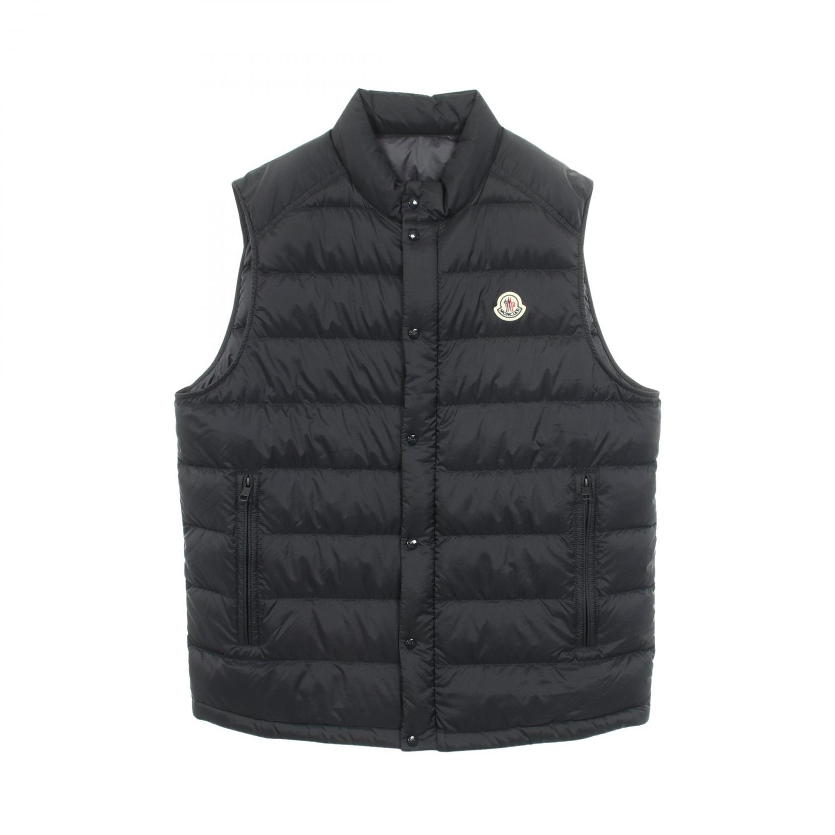 モンクレール MONCLER BARTHE ダウンベスト 衣料品 アウター ナイロン メンズ ネイビー系 1A00022 【中古】