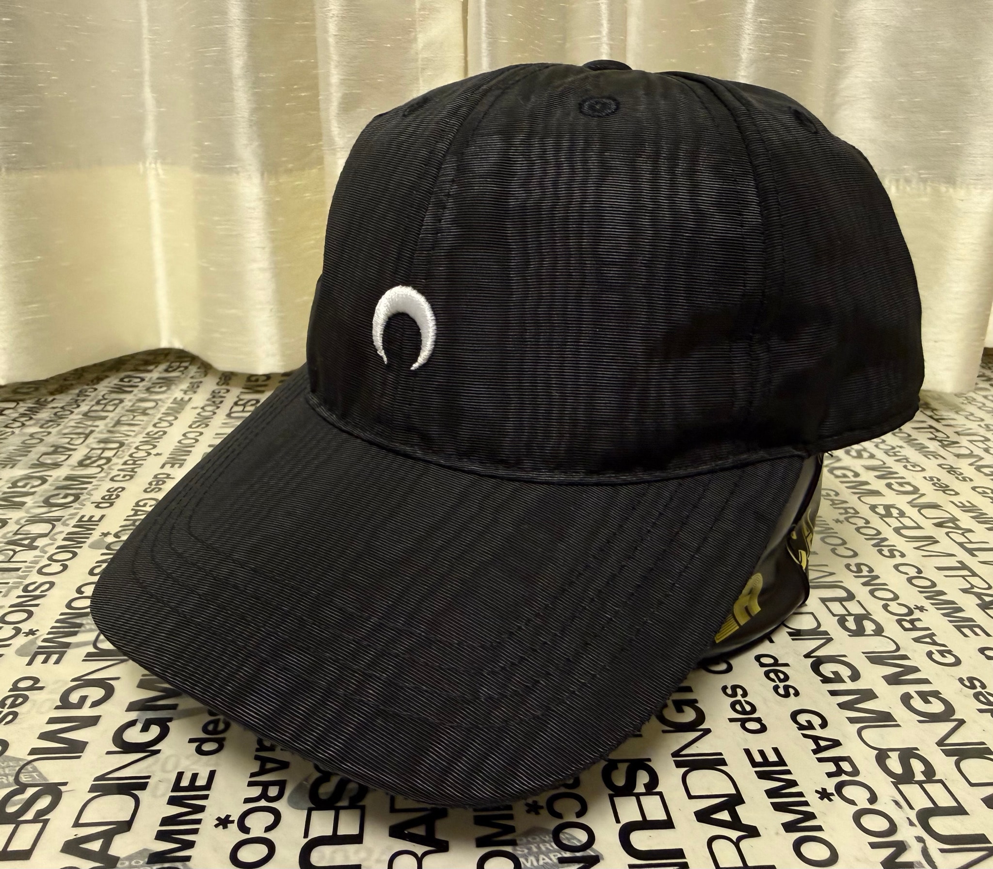 Marine serre RECYCLED MOIRE BASEBALL CAP (25SS) "BLACK"