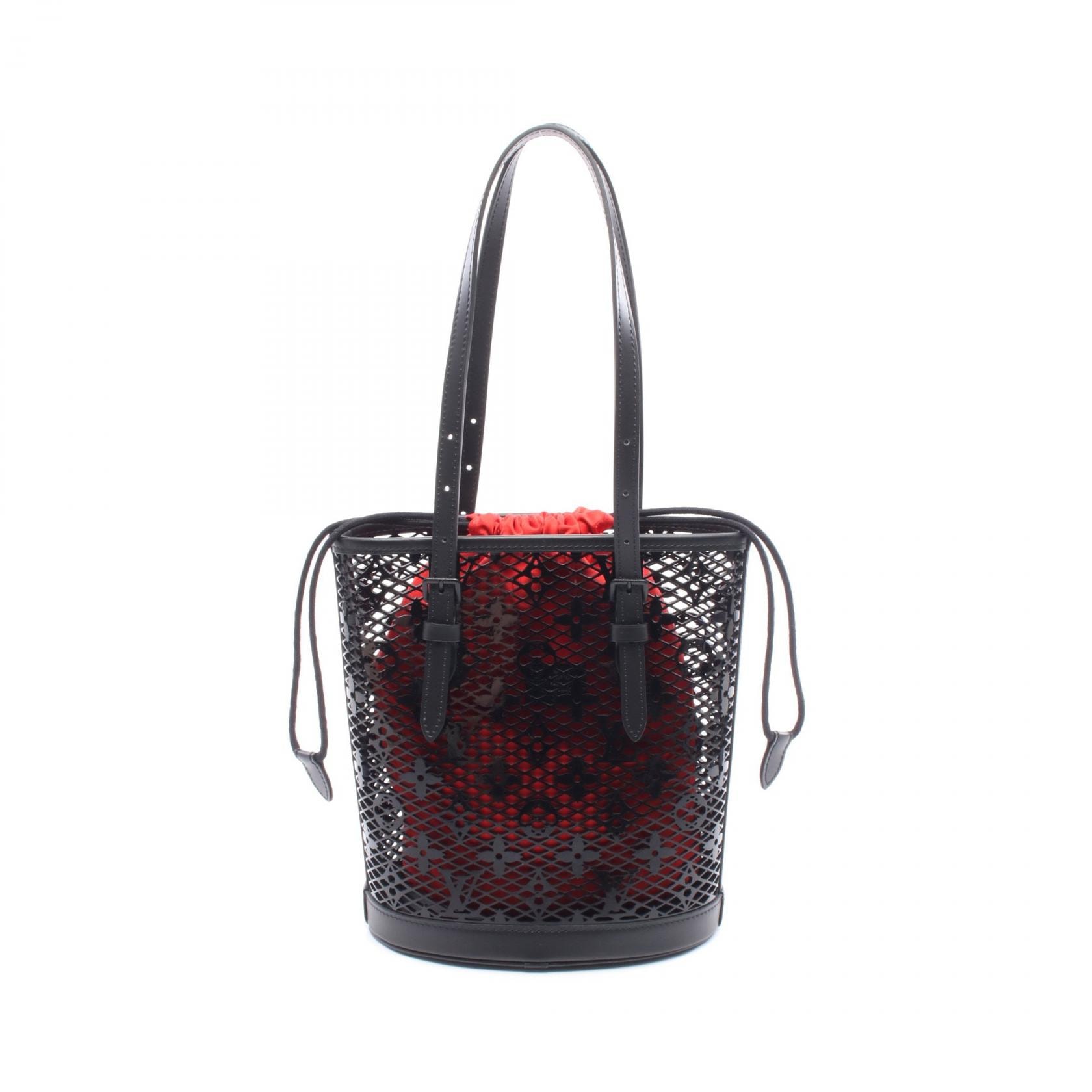 ルイ・ヴィトン LOUIS VUITTON バケットPM ハンドバッグ バッグ レザー モノグラム・レース レディース ブラック系 M20352 【中古】