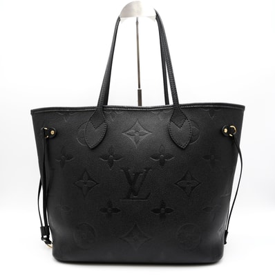 LOUIS VUITTON(ルイ・ヴィトン)ネヴァーフル MM モノグラム・アンプラント トートバッグ ショルダーバッグ ノワール ブラック 黒 レザー ゴールド金具 ポーチ付き レディース M45685【中古】