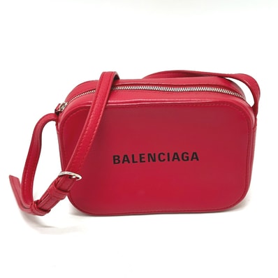 バレンシアガ BALENCIAGA EVERYDAY エブリデイ 552372 カメラバッグ XS 斜め掛け カバン 肩掛け ショルダーバッグ レザー レッド 美品