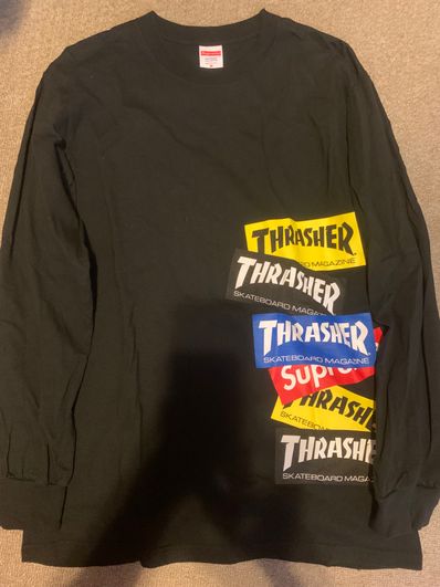 Supreme / Thrasher® Multi Logo L/S Tee "Black"