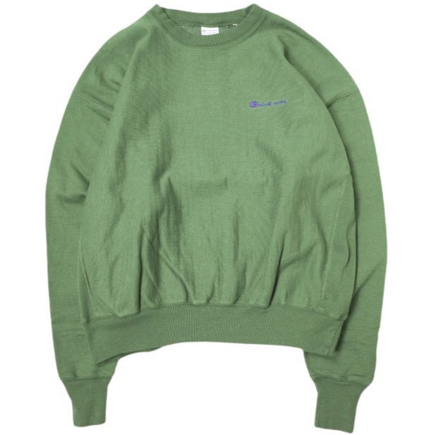 新品 SAINT MICHAEL セントマイケル 23AW 日本製 CRW N SWT / LOGO ロゴ刺繍 クルーネックスウェット SM-A23-0000-027 XL GREEN トレーナー SAINT Mxxxxxx トップス g22125