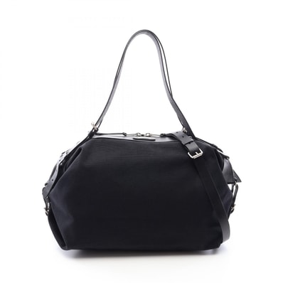 サンローランパリ SAINT LAURENT PARIS ID コンバーチブル 2WAY ショルダーバッグ バッグ キャンバス レザー レディース ブラック系 GUE466989 【中古】