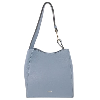 Furla フルラ ヌヴォラ ミニ バケットバッグ ハンドバッグ WB01373 レザー ブルー レディース【中古】