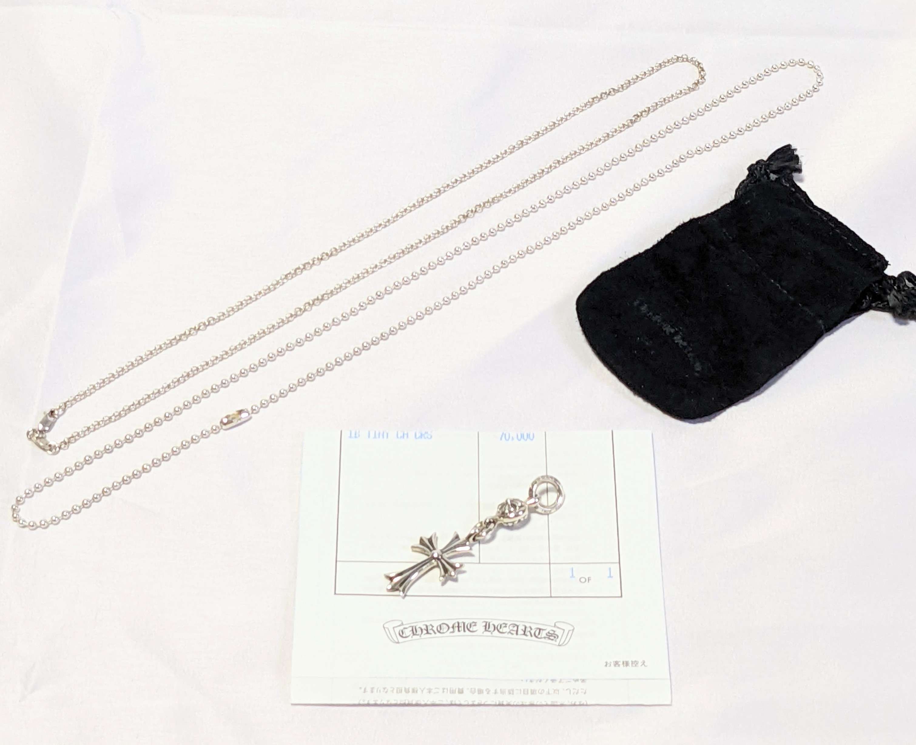 美品!インボイスあり!クロムハーツ 1ボール タイニー CH クロスチャーム